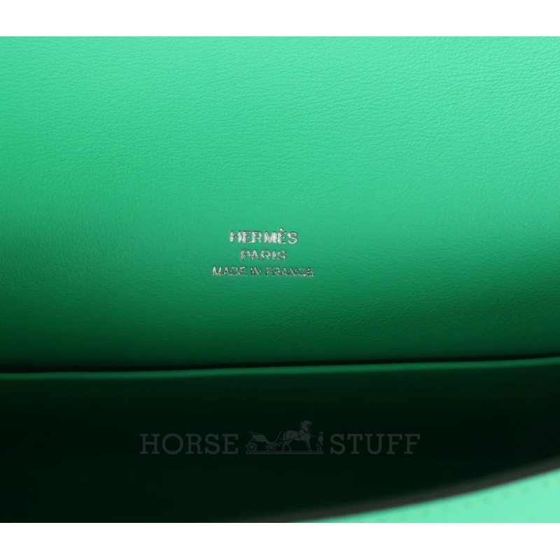 HERMÈS KELLY POCHETTE CLUTCH Vert Comics Swift PHW
