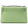 Hermès Kelly Pochette Clutch Vert Criquet Swift GHW
