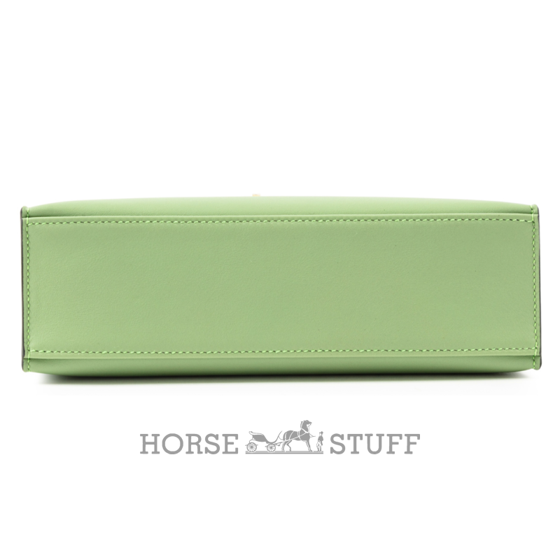 Hermès Kelly Pochette Clutch Vert Criquet Swift GHW