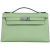 HERMÈS KELLY POCHETTE CLUTCH Vert Criquet Swift PHW