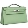 HERMÈS KELLY POCHETTE CLUTCH Vert Criquet Swift PHW