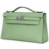 HERMÈS KELLY POCHETTE CLUTCH Vert Criquet Swift PHW