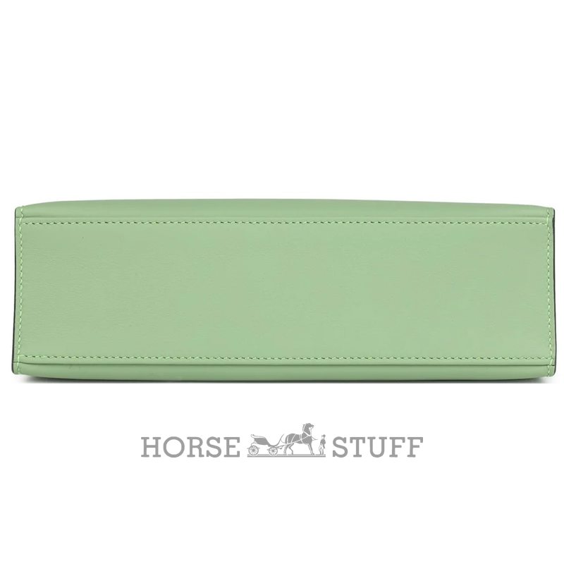 HERMÈS KELLY POCHETTE CLUTCH Vert Criquet Swift PHW