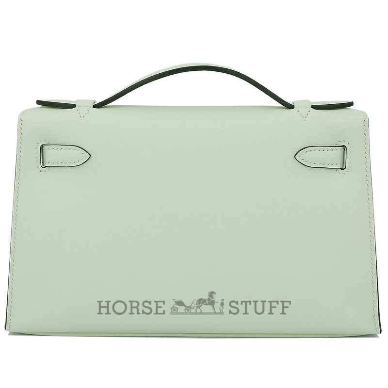 HERMÈS KELLY POCHETTE CLUTCH Vert Fizz Swift PHW