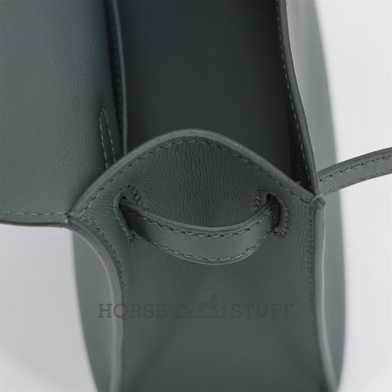 HERMÈS KELLY POCHETTE CLUTCH Vert Mangrove Swift Permabrass