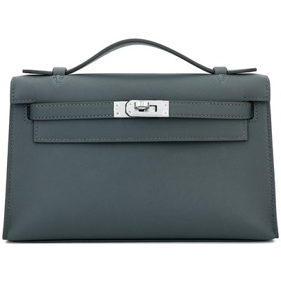 HERMÈS KELLY POCHETTE CLUTCH Vert Mangrove Swift PHW