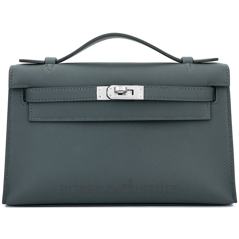 HERMÈS KELLY POCHETTE CLUTCH Vert Mangrove Swift PHW