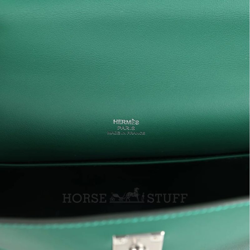 HERMÈS KELLY POCHETTE CLUTCH Vert Moyen Swift PHW