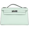 HERMÈS KELLY POCHETTE CLUTCH Vert Peppermint Swift PHW
