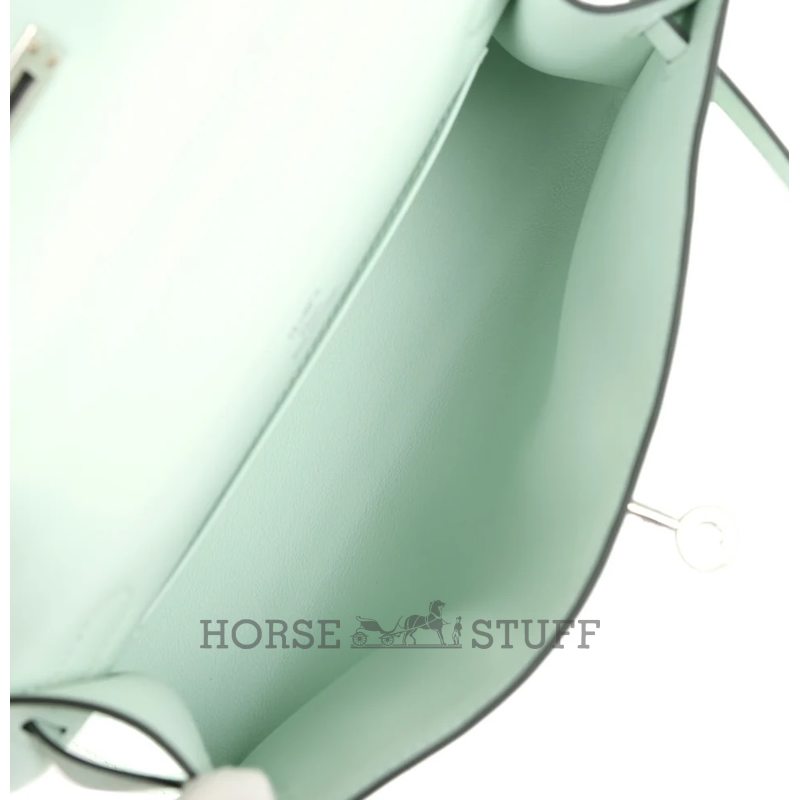 HERMÈS KELLY POCHETTE CLUTCH Vert Peppermint Swift PHW
