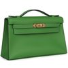 HERMÈS KELLY POCHETTE CLUTCH Vert Yucca Swift GHW