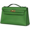 HERMÈS KELLY POCHETTE CLUTCH Vert Yucca Swift GHW