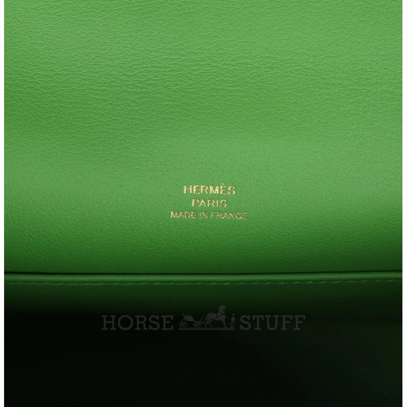 HERMÈS KELLY POCHETTE CLUTCH Vert Yucca Swift GHW