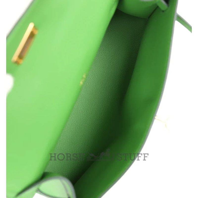 HERMÈS KELLY POCHETTE CLUTCH Vert Yucca Swift GHW