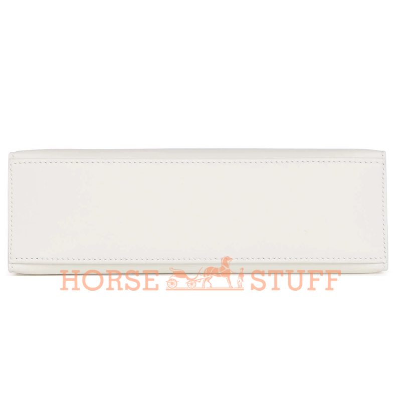 Hermès Kelly Pochette White Swift GHW