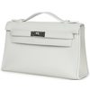 HERMÈS KELLY POCHETTE CLUTCH White Swift PHW