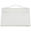 HERMÈS KELLY POCHETTE CLUTCH White Swift PHW