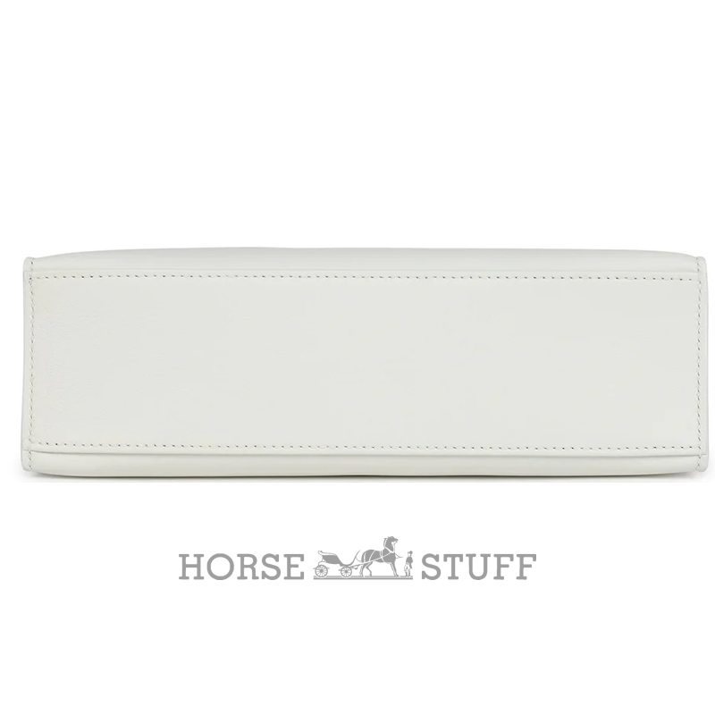 HERMÈS KELLY POCHETTE CLUTCH White Swift PHW