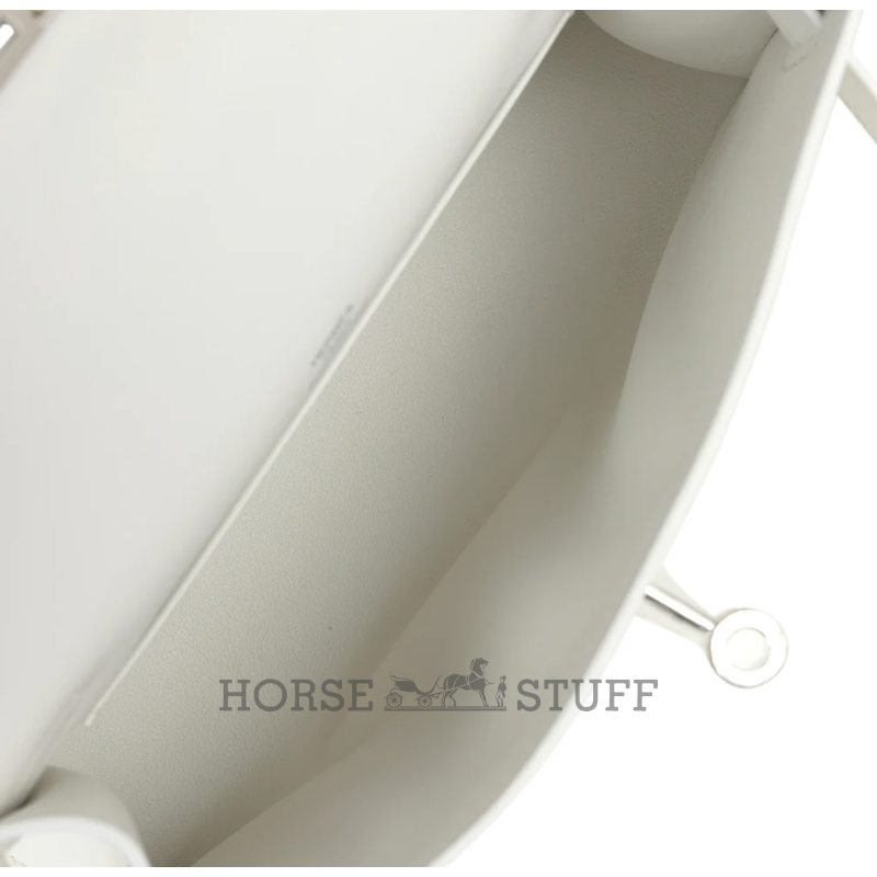 HERMÈS KELLY POCHETTE CLUTCH White Swift PHW