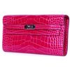Hermès Kelly To Go Wallet Rose Scheherazade Shiny Crocodile Alligator RGHW