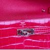 Hermès Kelly To Go Wallet Rose Scheherazade Shiny Crocodile Alligator RGHW