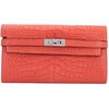 Hermès Kelly To Go Wallet Sanguine Matte Crocodile Alligator PHW
