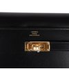 Hermès Kelly To Go Wallet Black Box Calf GHW