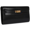 Hermès Kelly To Go Wallet Black Box Calf GHW