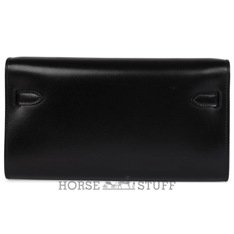 Hermès Kelly To Go Wallet Black Box Calf GHW