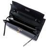 Hermès Kelly To Go Wallet Black Chèvre Electrum