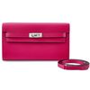 Hermès Kelly To Go Wallet Framboise Chèvre PHW