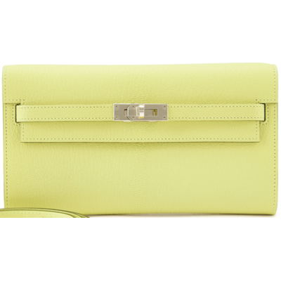 Hermès Kelly To Go Wallet Jaune Bourgeon Chèvre PHW