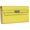 Hermès Kelly To Go Wallet Lime Chèvre PHW