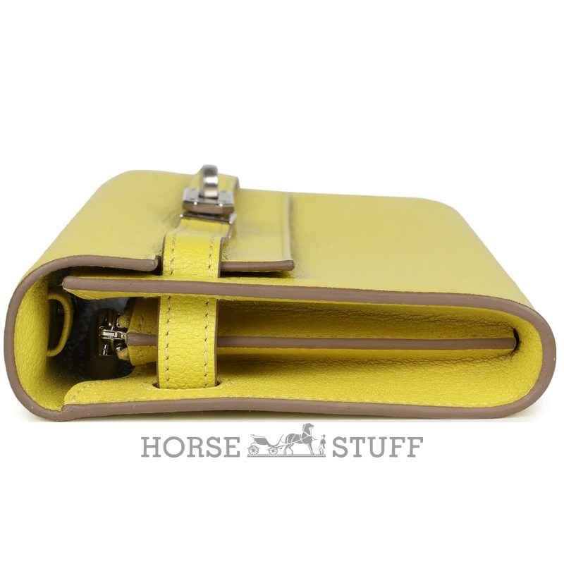 Hermès Kelly To Go Wallet Lime Chèvre PHW