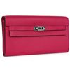 Hermès Kelly To Go Wallet Rose Pourpre Chèvre PHW