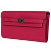 Hermès Kelly To Go Wallet Rose Pourpre Chèvre PHW