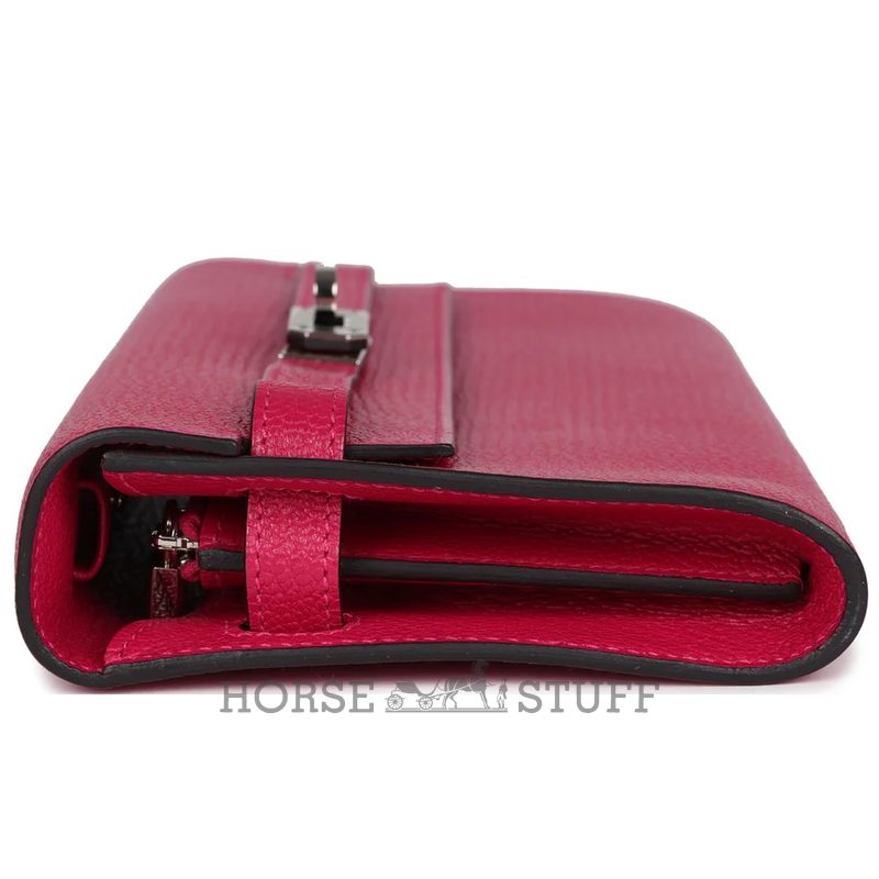 Hermès Kelly To Go Wallet Rose Pourpre Chèvre PHW