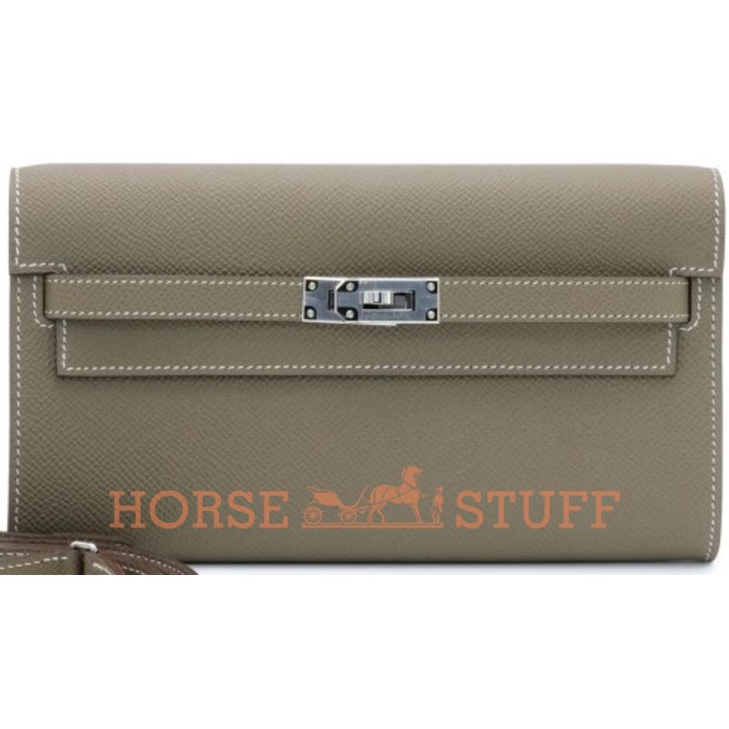 Hermès Kelly To Go Wallet Etoupe Epsom PHW