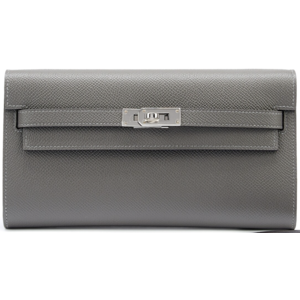 Hermès Kelly To Go Wallet Gris Meyer Epsom PHW