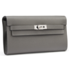 Hermès Kelly To Go Wallet Gris Meyer Epsom PHW