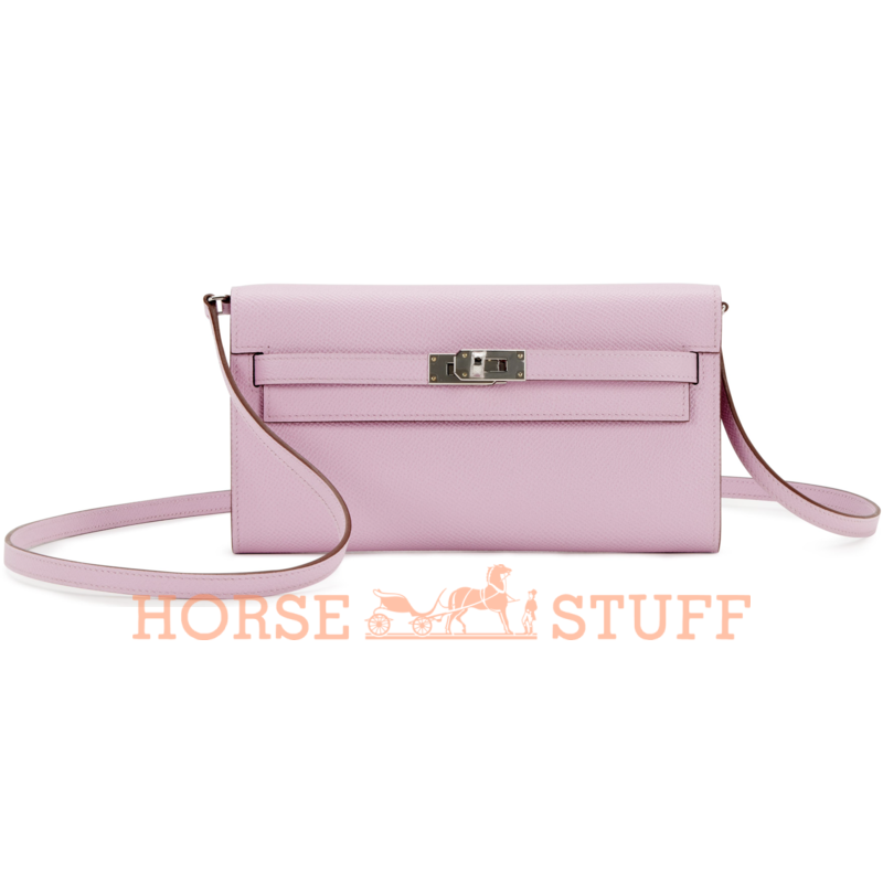 Hermès Kelly To Go Wallet Mauve Sylvestre Epsom PHW