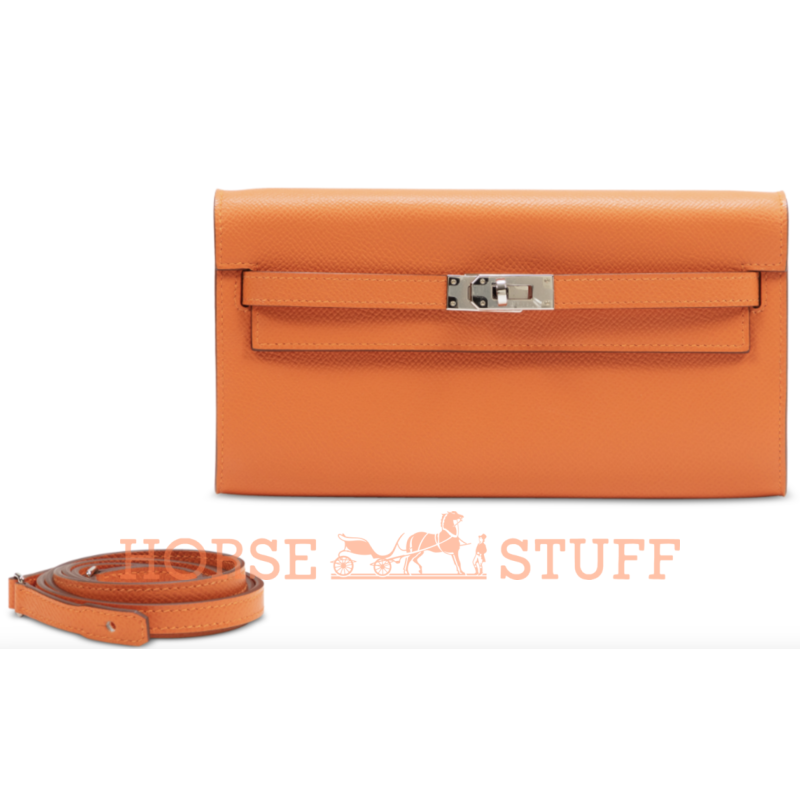 Hermès Kelly To Go Wallet Orange Epsom PHW