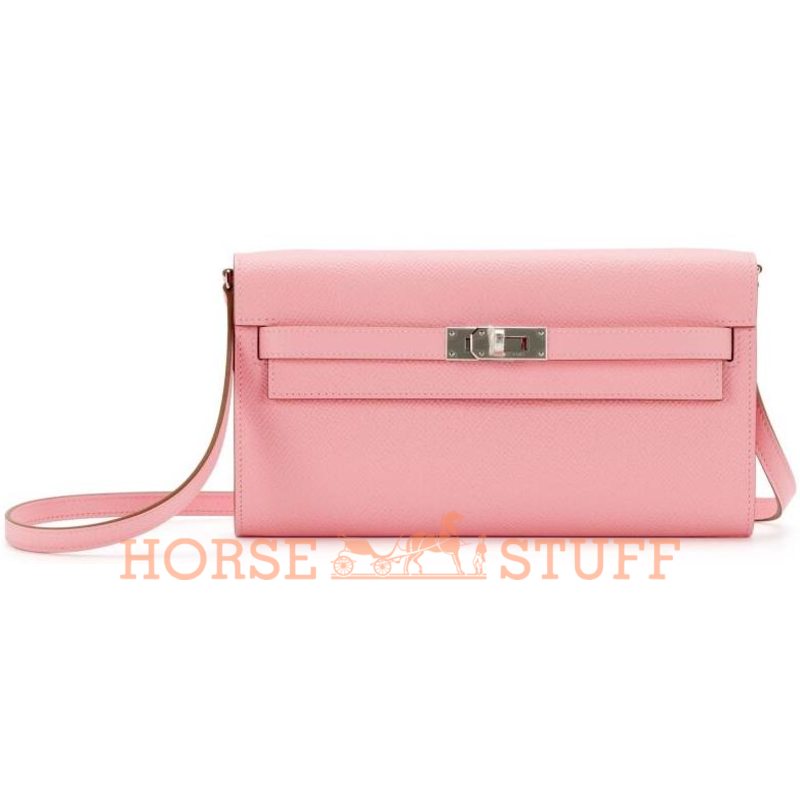 Hermès Kelly To Go Wallet Rose Confetti Epsom PHW