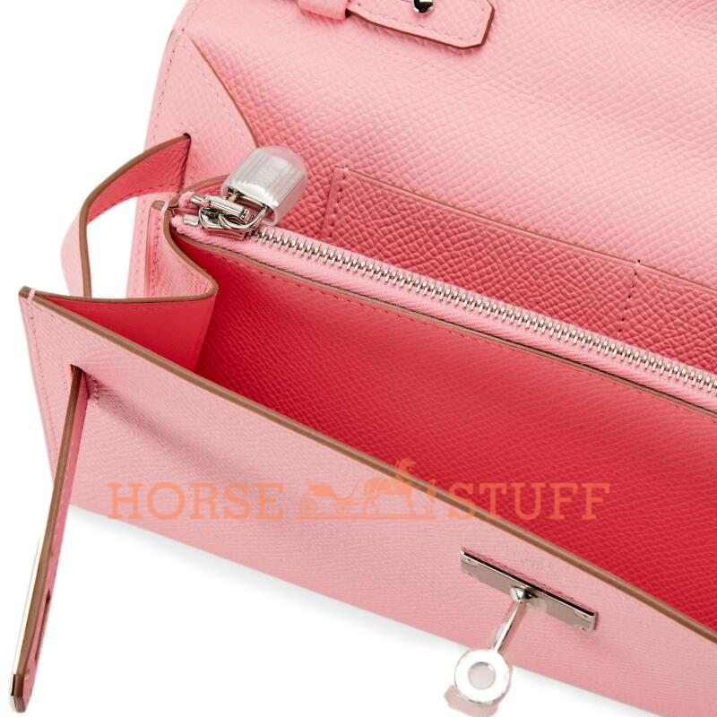 Hermès Kelly To Go Wallet Rose Confetti Epsom PHW