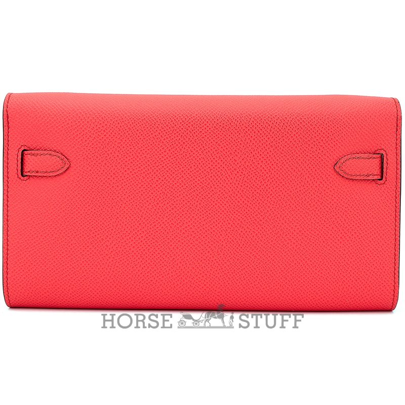Hermès Kelly To Go Wallet Rose Texas Epsom PHW