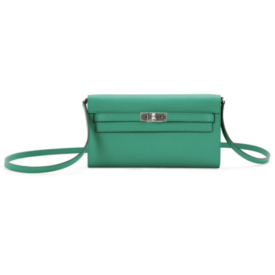 Hermès Kelly To Go Wallet Vert Jade Epsom PHW