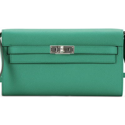 Hermès Kelly To Go Wallet Vert Jade Epsom PHW