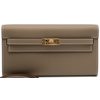 Hermès Kelly To Go Wallet Etoupe Evercolor GHW