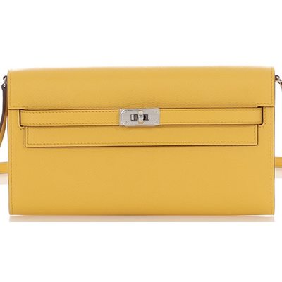 Hermès Kelly To Go Wallet Sun Evercolor PHW