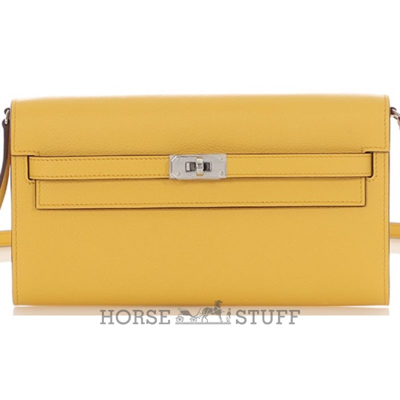 Hermès Kelly To Go Wallet Sun Evercolor PHW
